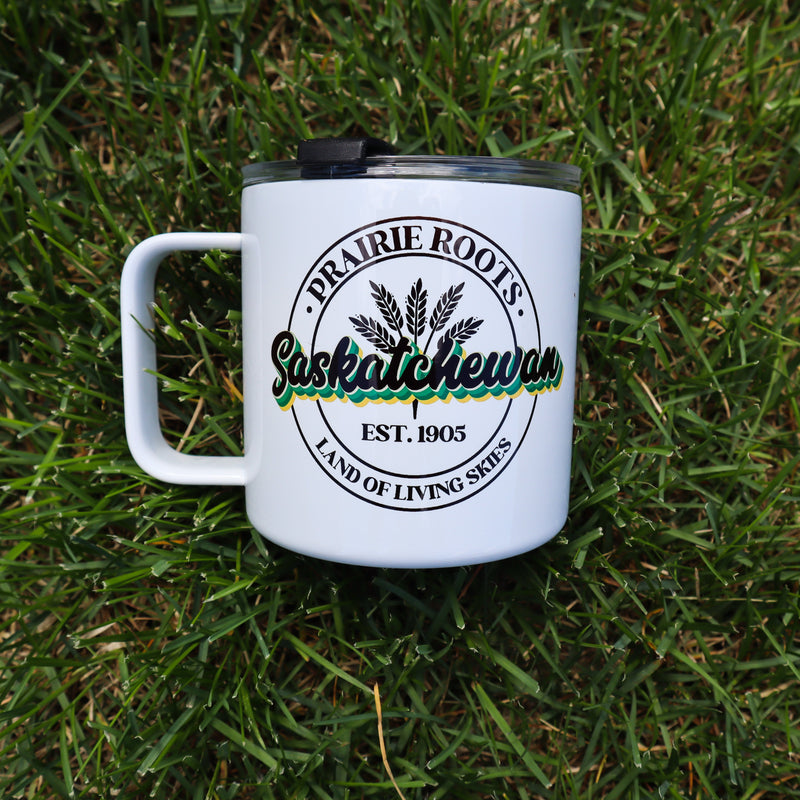 Retro Sask Stainless Steel 17oz Coffee Mug | Saskatchewan Mug-2