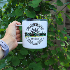 Retro Sask Stainless Steel 17oz Coffee Mug | Saskatchewan Mug-1