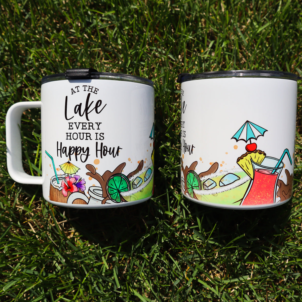 Happy Hour Stainless Steel 17oz Coffee Mug | Summer Mug-2