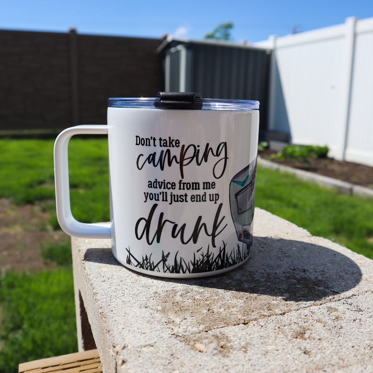 Camping Advice Stainless Steel 17oz Coffee Mug | Summer Mug-2