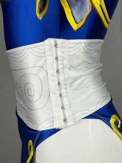【DISCONTINUED】Chun-Li Inspired Cosplay Bodysuit Set with Detachable Skirt & Accessories-8