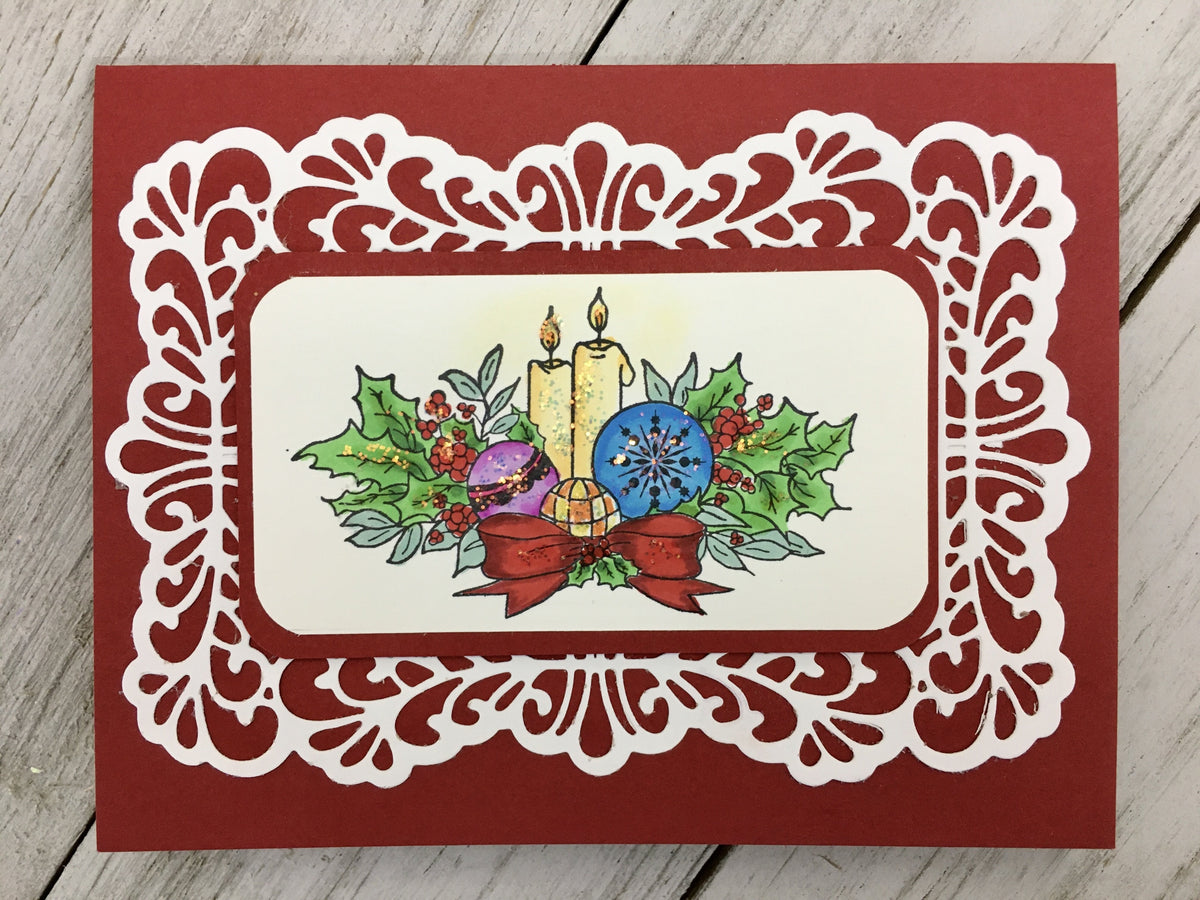 Christmas Centre Piece Rubber Cling Stamp-2