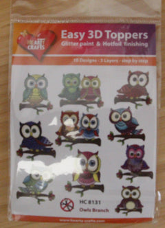 Easy 3-D Toppers Owls Branch-1