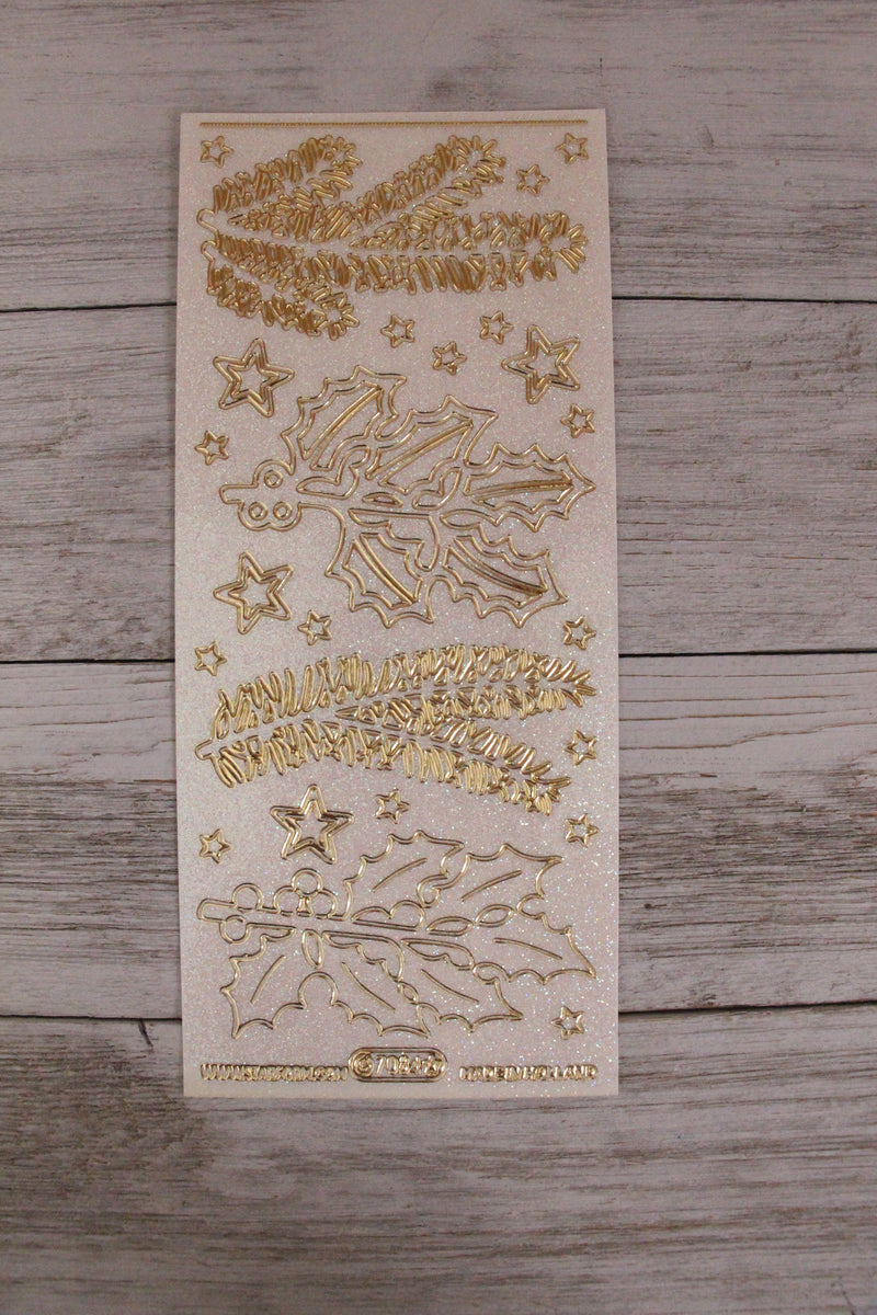 Deco Stickers - Pine/Holly Branches-5