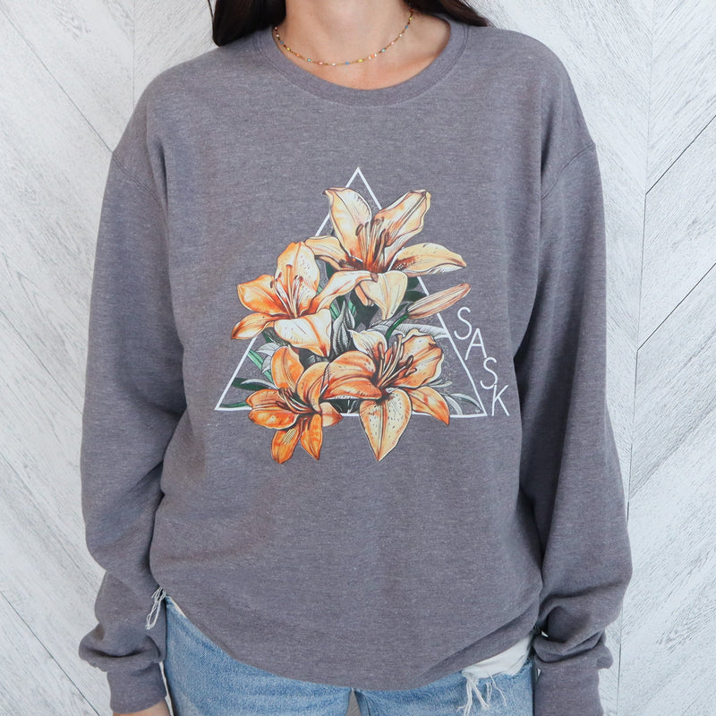 Lily Triangle Unisex Crewneck Sweatshirt | Sask Clothing-2