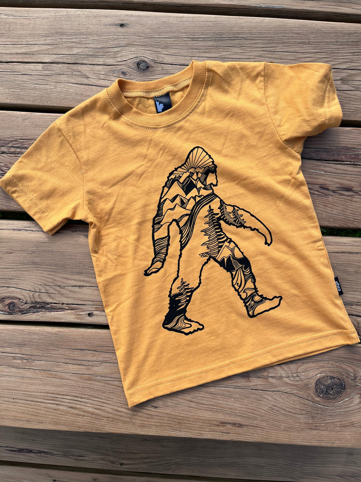 LITTLE SASQUATCH- Kids Organic Cotton Tee - Mango-2