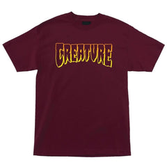 Creature 'Outline Logo' Tee - Burgundy-1