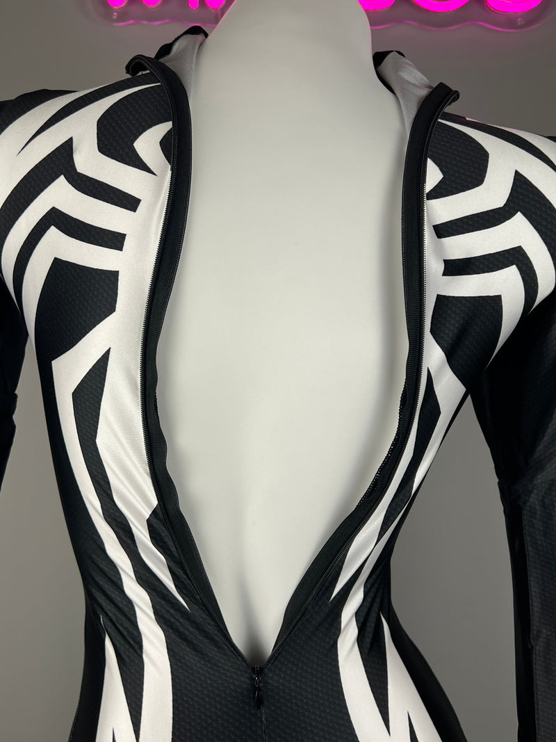 【DISCONTINUED】Symbiote Spider Cosplay Bodysuit | Spandex Black Spider Costume-6