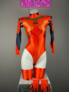 Anime Style Spandex Cosplay BodySuit Plugsuit Halloween Costume-2