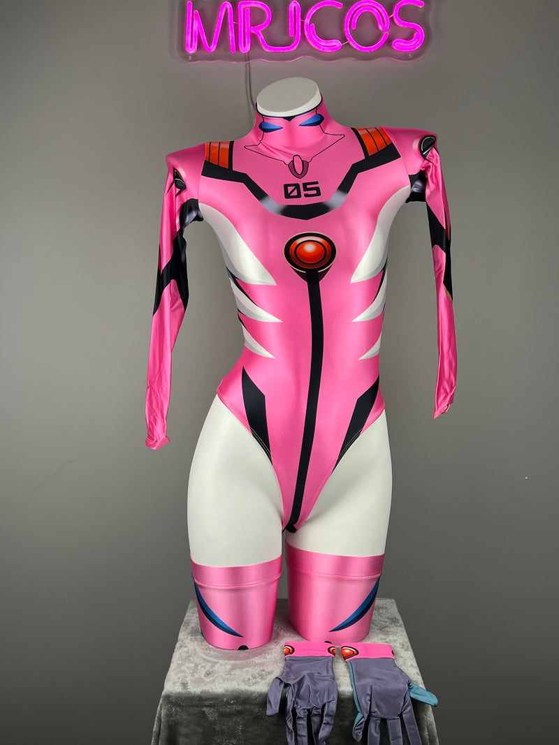 Anime Style Spandex Cosplay BodySuit Plugsuit Halloween Costume-16