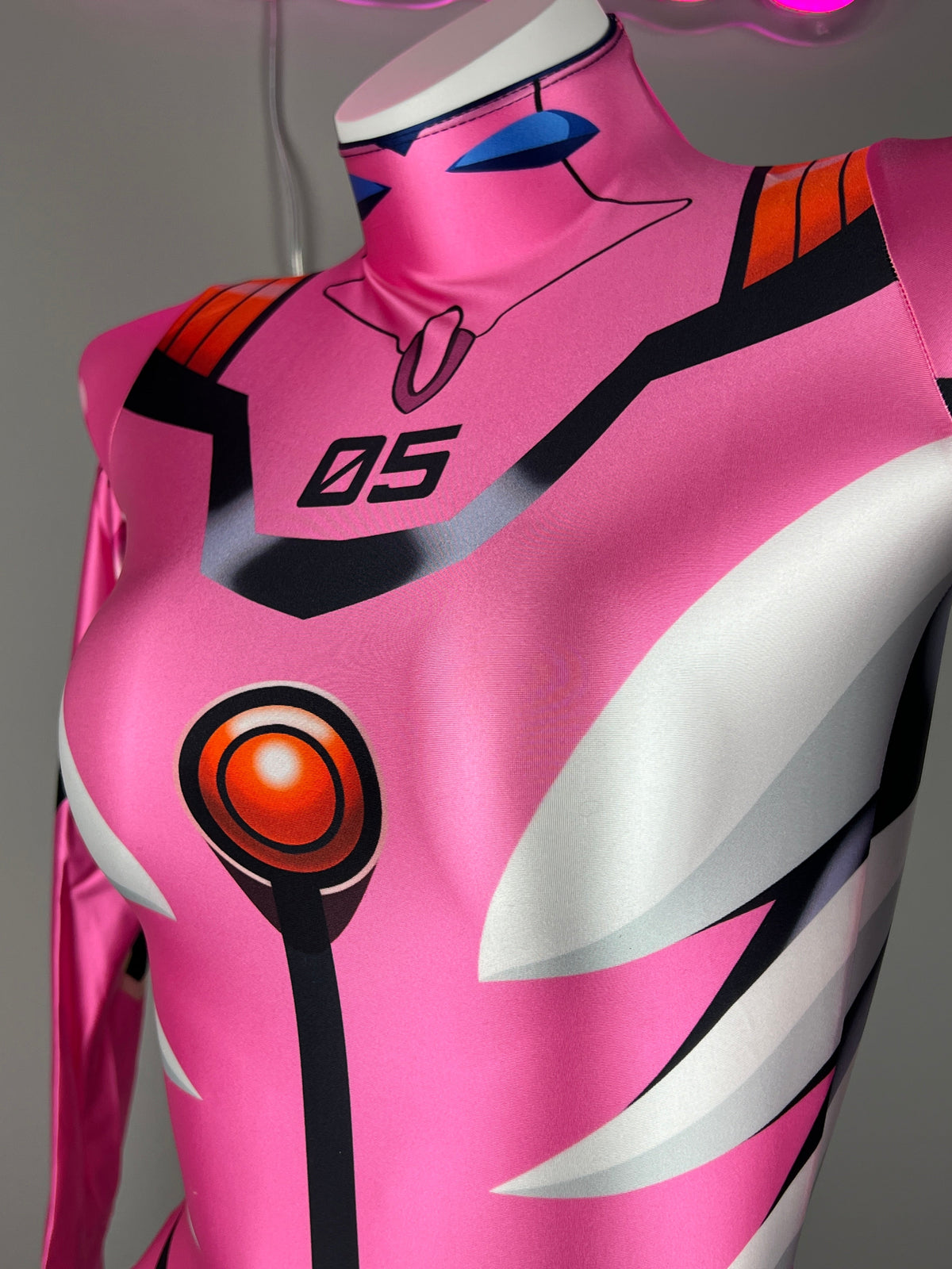 Anime Style Spandex Cosplay BodySuit Plugsuit Halloween Costume-17