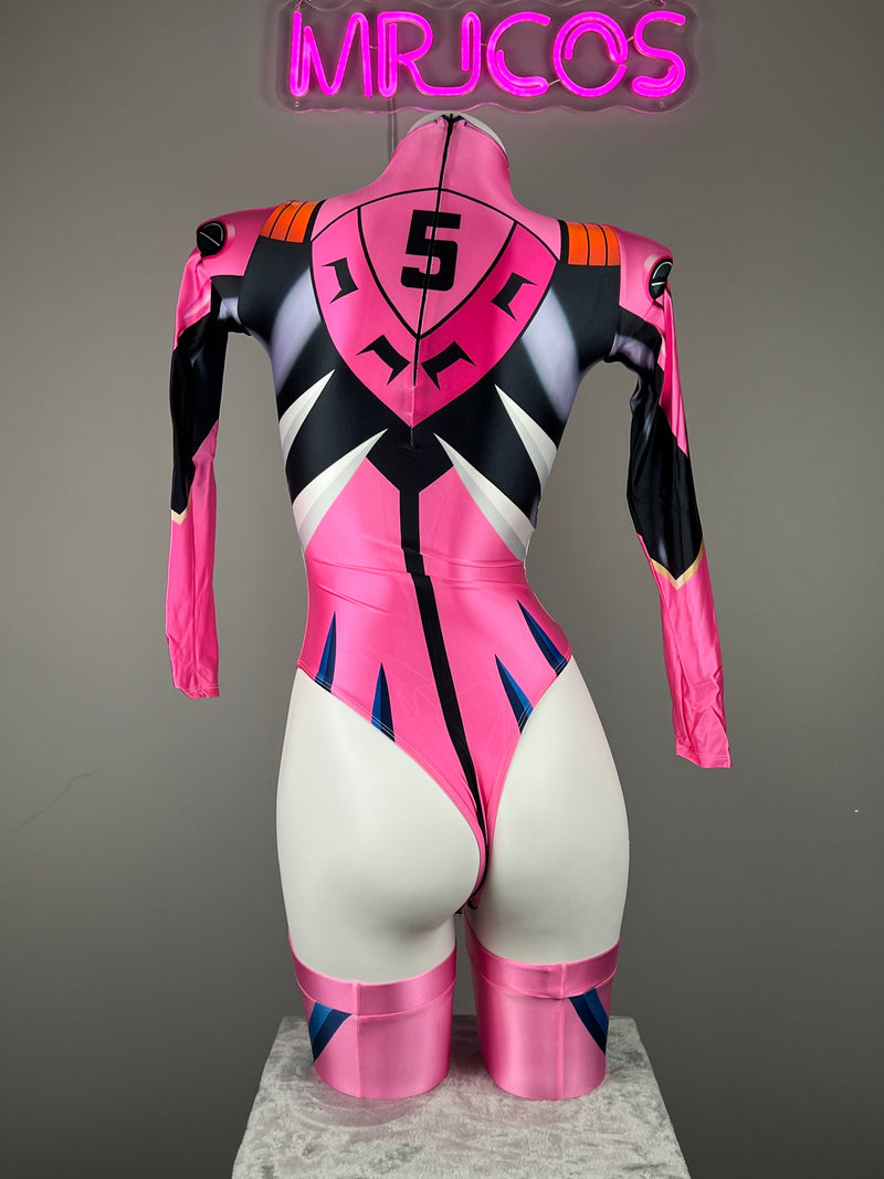 Anime Style Spandex Cosplay BodySuit Plugsuit Halloween Costume-18