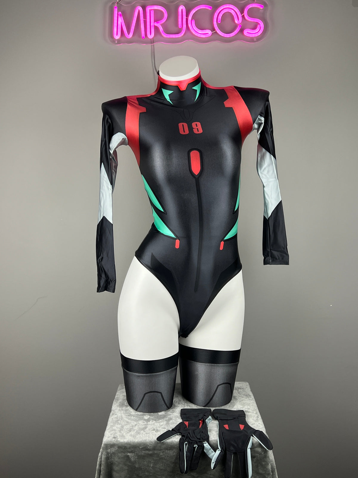 Anime Style Spandex Cosplay BodySuit Plugsuit Halloween Costume-12