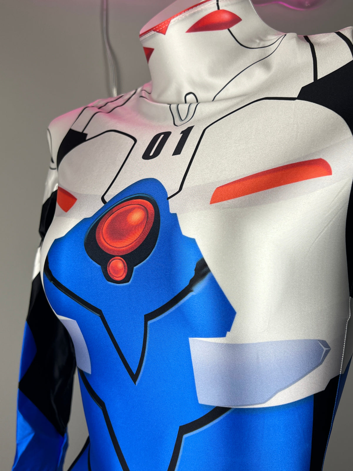 Anime Style Spandex Cosplay BodySuit Plugsuit Halloween Costume-22