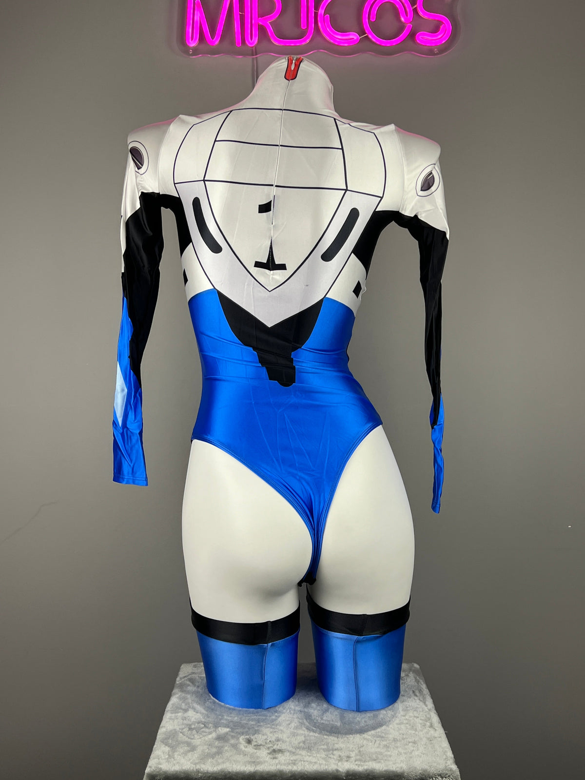 Anime Style Spandex Cosplay BodySuit Plugsuit Halloween Costume-21