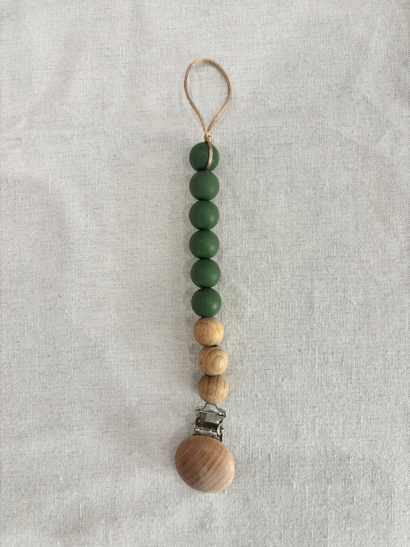 Wood + Silicone Pacifier Clips | Wild Baby-2