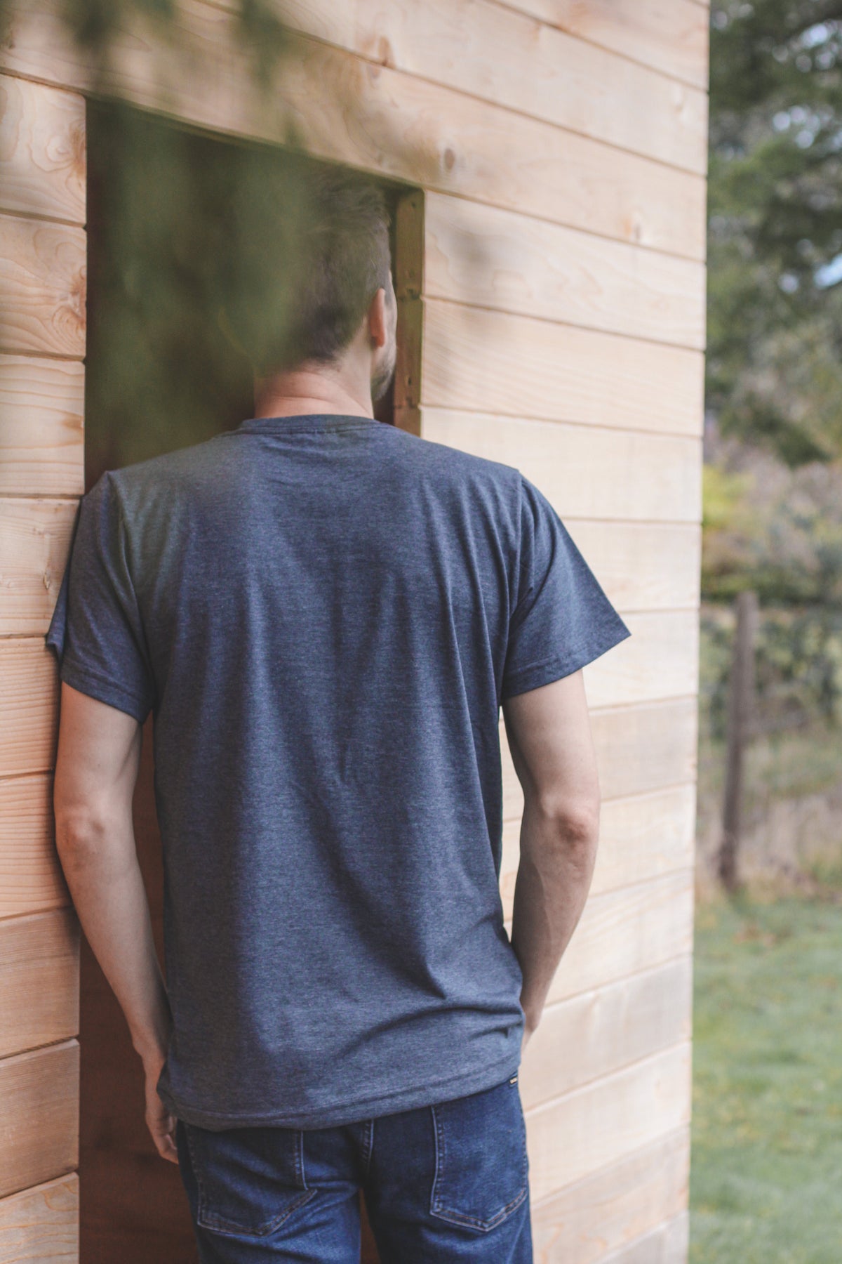 Unisex Eco Tee - Blank Apparel - Heather Charcoal-4