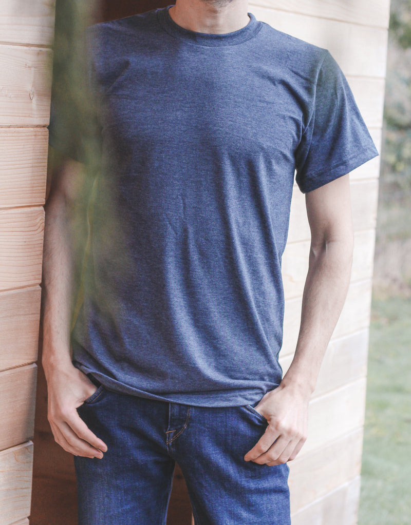 Unisex Eco Tee - Blank Apparel - Heather Charcoal-1