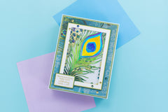 Graceful Plumes Metal Die Create-a-Card - Peacock Quill -3