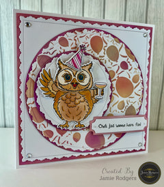 Jamie Rodgers Crafts - Balloons & Streamers 8" x 8" Stencil-2