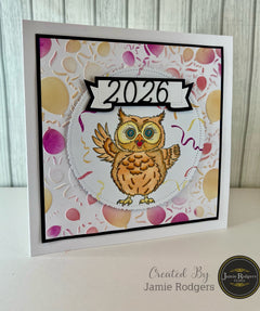 Jamie Rodgers Crafts - Balloons & Streamers 8" x 8" Stencil-6