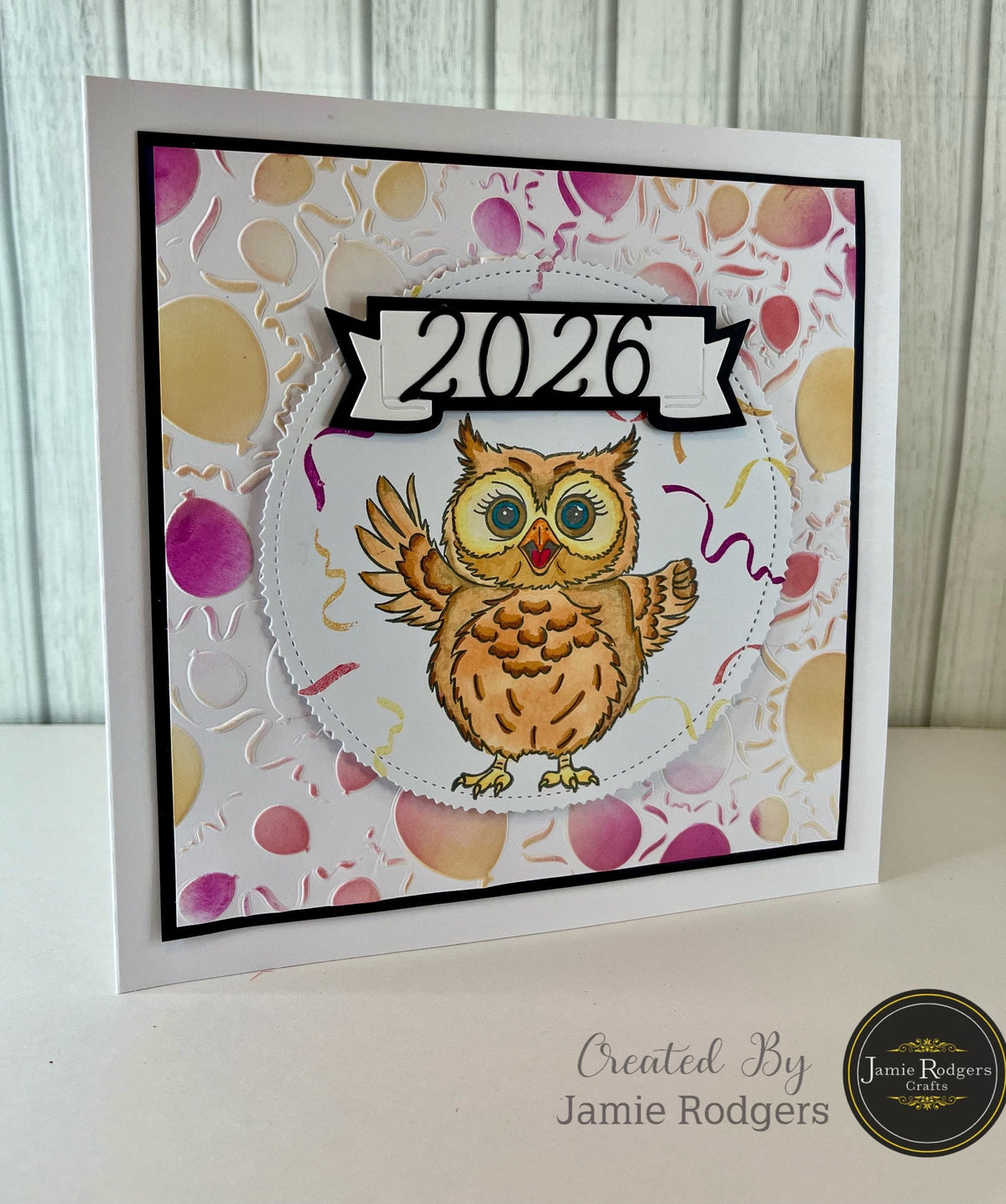 Jamie Rodgers Crafts - Balloons & Streamers 8" x 8" Stencil-6