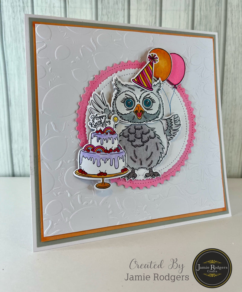 Jamie Rodgers Crafts - Balloons & Streamers 8" x 8" Stencil-7