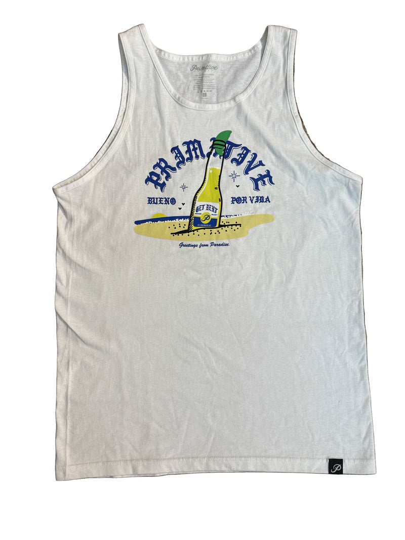 Primitive 'Bueno Por Vida' Tank Top - White-1