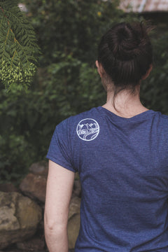 TREELINE - Women's Eco Tee - Heather Navy-7