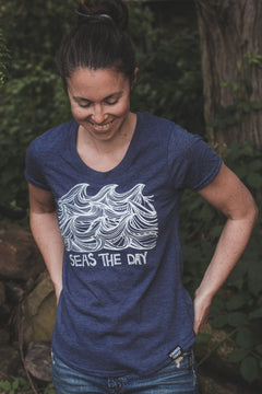 SEAS THE DAY - Women's Eco Tee-3