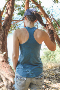 Women's Eco Racerback Tank Top - Blank Apparel - Teal-4