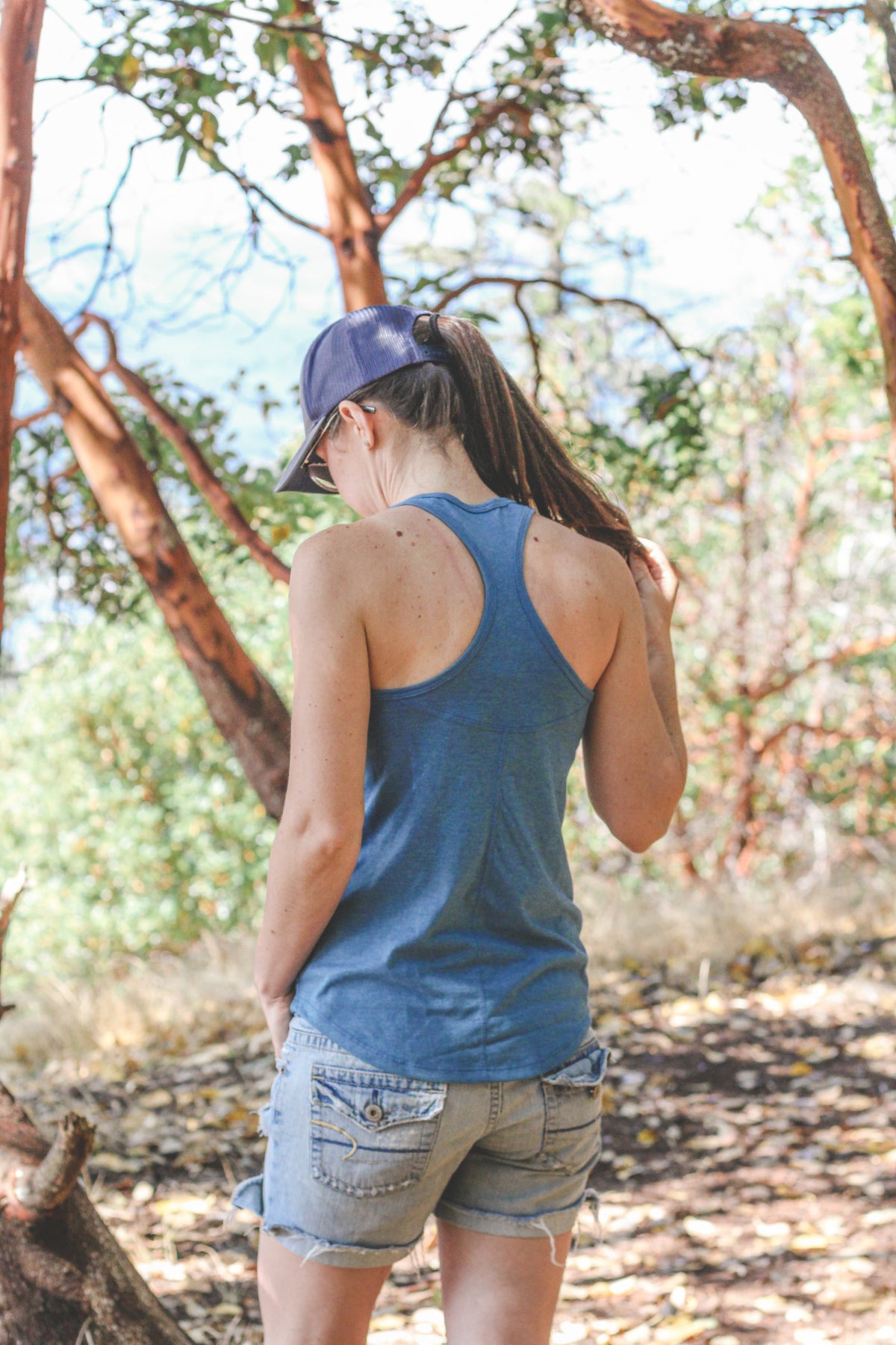 KELP FOREST - Women's Racerback Eco Tank Top - Teal-5