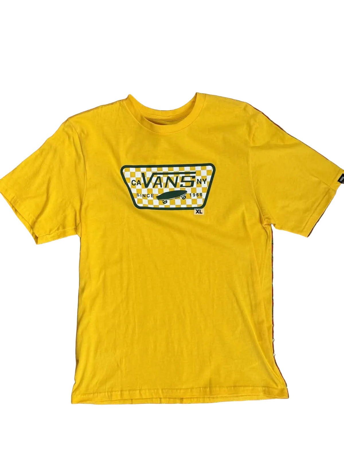 Vans 'Full Patch Fill Check' Tee - Yellow (KIDS)-1