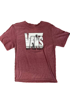Vans 'Security' Tee - Burgundy (KIDS)-1