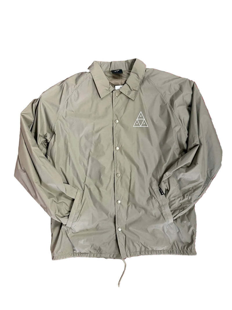HUF 'Essentials Triple Triangle' Windbreaker - Stone-1