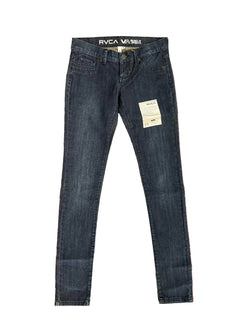 RVCA 'Nova' Skinny Fit Jeans - Dark Denim Blue (Women's)-1