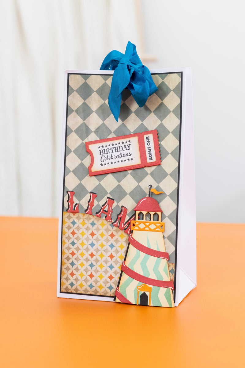 Vintage Carnival Stamp & Die - Ticket Fun-8
