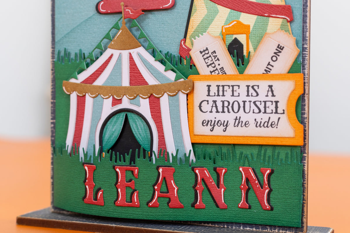 Vintage Carnival Stamp & Die - Ticket Fun-9