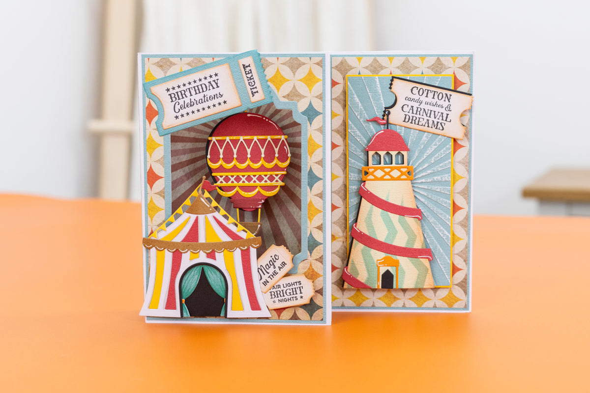 Vintage Carnival Stamp & Die - Ticket Fun-10