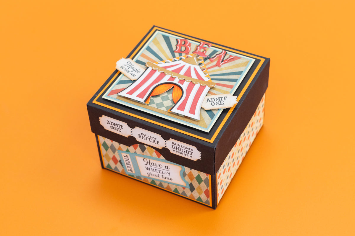 Vintage Carnival Stamp & Die - Ticket Fun-11