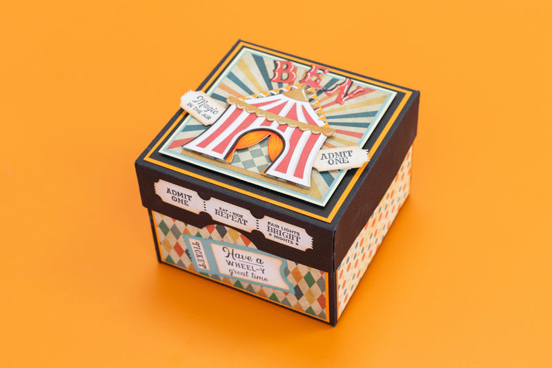 Vintage Carnival Stamp & Die - Ticket Fun-11