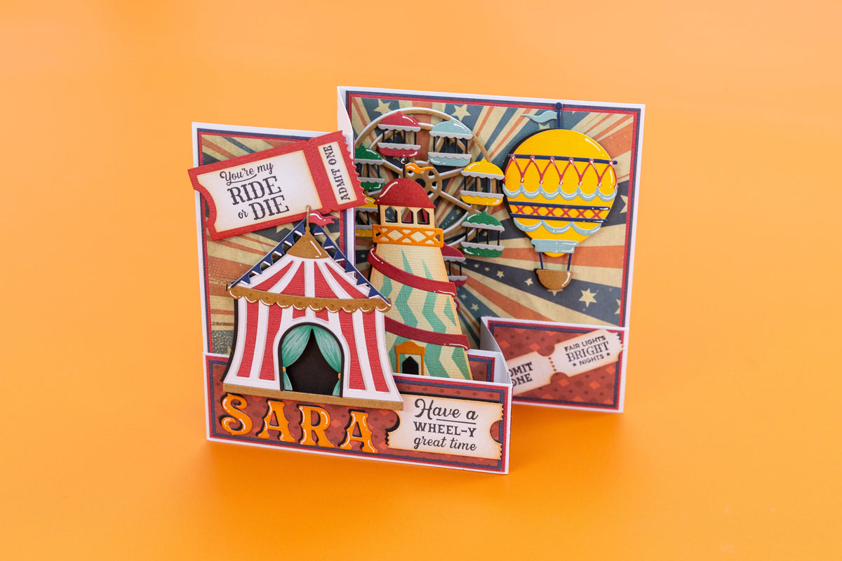 Vintage Carnival Stamp & Die - Ticket Fun-15