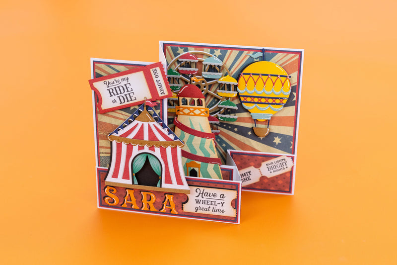Vintage Carnival Stamp & Die - Ticket Fun-15