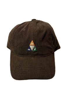 HUF 'Triple Triangle' 6-Panel Cap - Brown/Corduroy-1