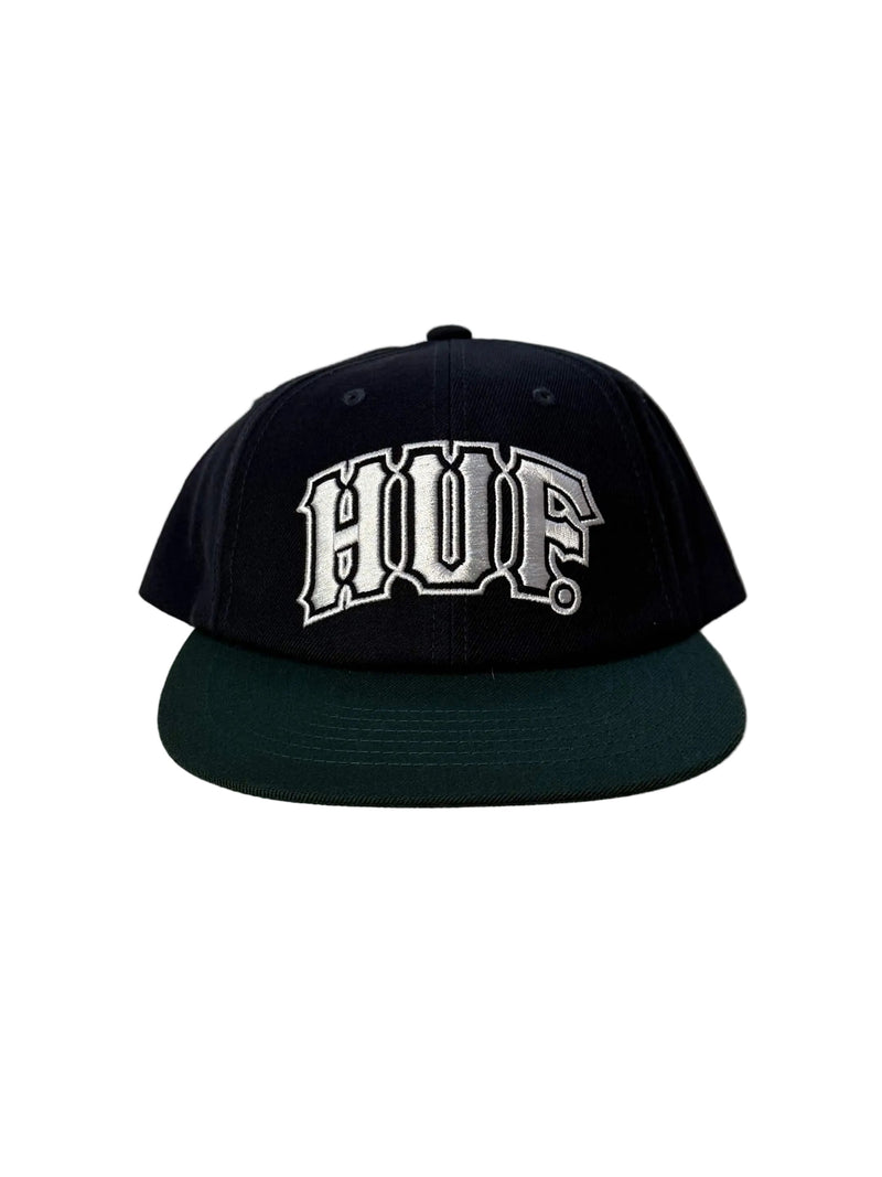 HUF 'Classic Arch Brushed' Snapback - Navy/Green-1