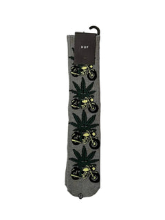 HUF 'Nitro' Crew Socks - Grey-1