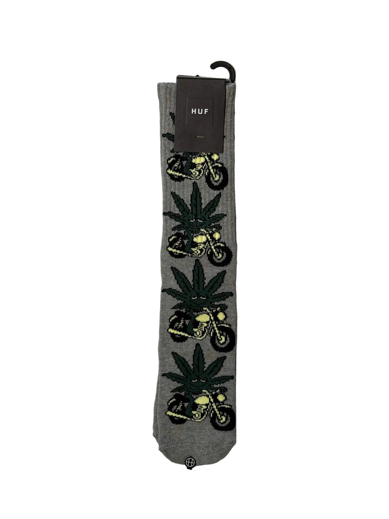 HUF 'Nitro' Crew Socks - Grey-1