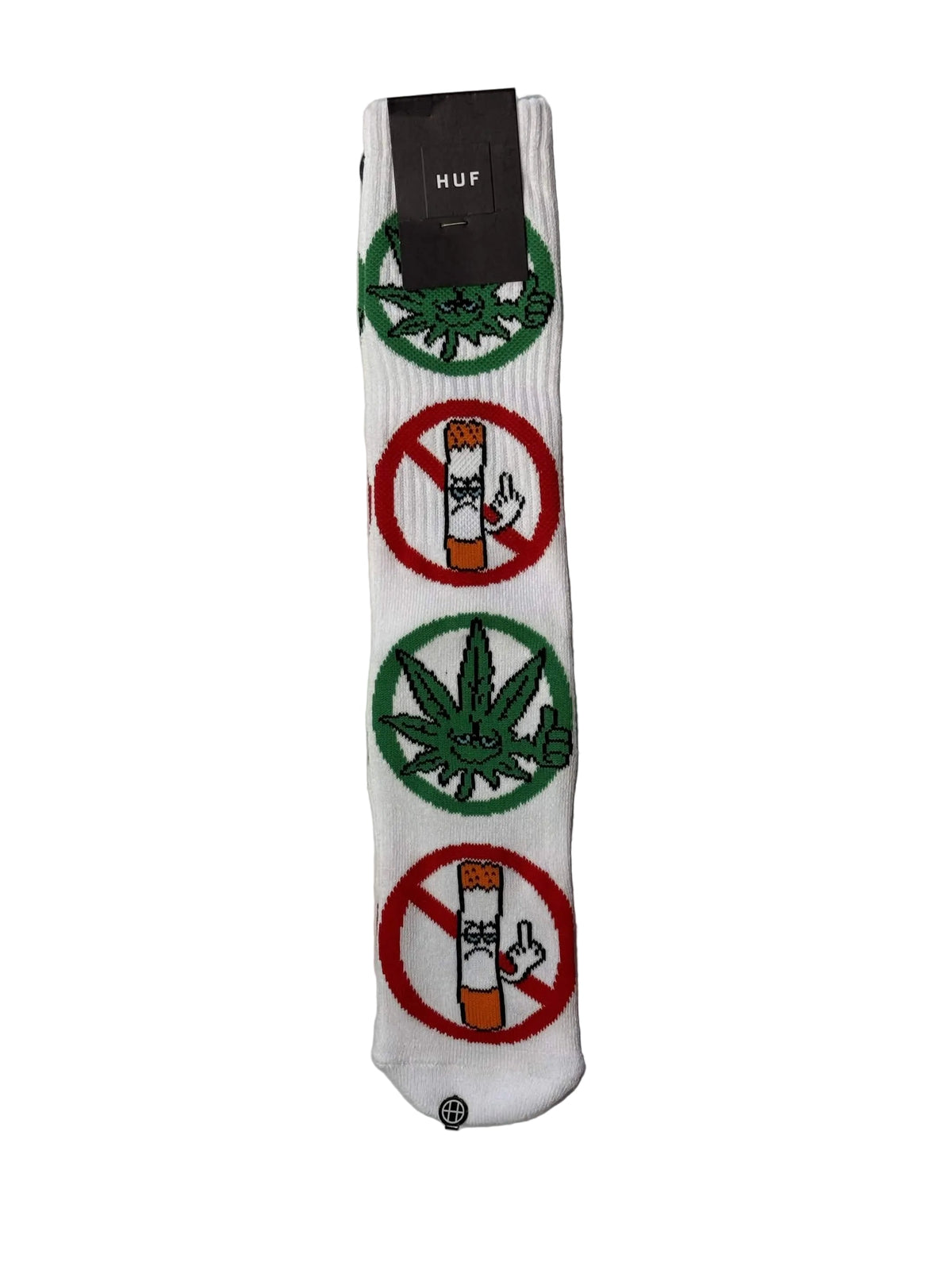 HUF 'Approved' Crew Socks - Green/Red-1