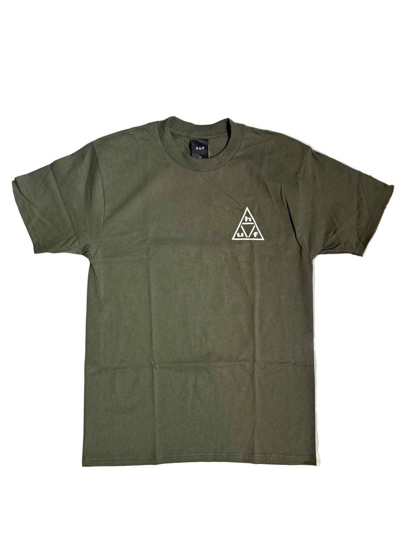 HUF 'Triple Triangle' Tee - Olive-1