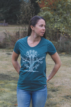 TREE - Womens Eco Tee - Heather Green-4